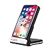 Wireless Charger, Hizek 2 Coils Qi Fast Charger Charging Station 2A Tilt Cellphone Holder for All QI-Enabled Devices, iPhoneX, iPhone8/8plus/Galaxy Note8/S8/ S8 Plus/S7/S7Edge/S6Edge Plus(Black)