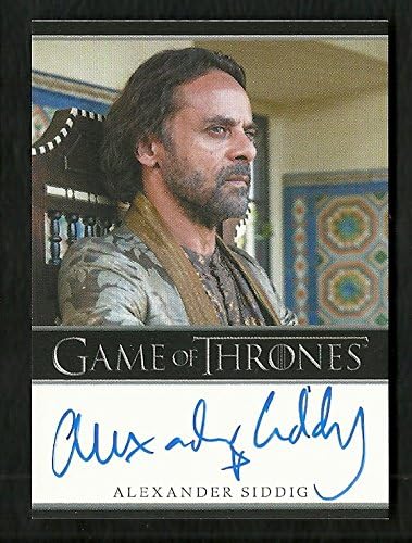 16 Game Of Thrones Season 5 Autograph Card Alexander Siddig As Doran Martell Extremely Limited At Amazon S Entertainment Collectibles Store