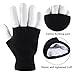 Led Gloves, DUZCLI Flashing Finger Light Up Gloves - Kids and Adult Size with Extra Batteries - for Rave, Halloween, Party Light show, Concerts, Disco, Party Favors (Half-Adult)