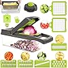 FUKTSYSM-Mandolin-Slicer-Newest-Design-Vegetable-Chopper-11-in-1-Mandoline-Slicer-Adjustable-Vegetable-Cutter-Vegetable-Cutter-with-Julienne-Grater-Include-Clean-Brush-and-Hand-Guard FUKTSYSM Mandolin Slicer - Newest Design Vegetable Chopper, 15 in 1 Mandoline Slicer Adjustable Vegetable Cutter…