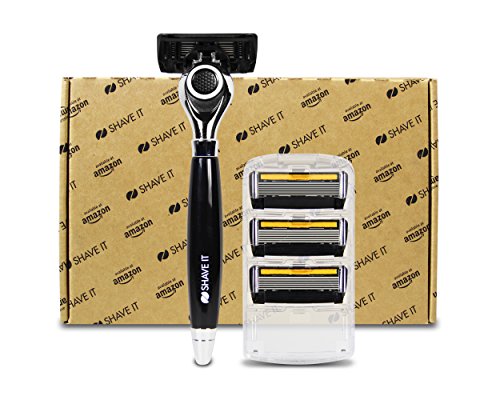 Shave It Grand, Six Blade Razor, Handle + 4 Cartridges