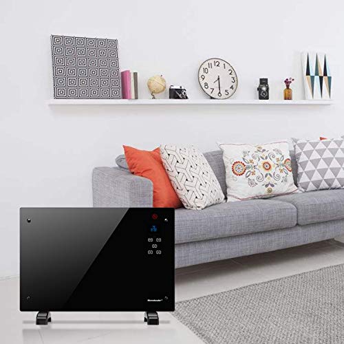 Homeleader Electric Panel Heater, 1500 Watt Space Heater with Remote Control and LED Touch Button, Free Standing Room Heater, GH-15F (Black) - Thumbnail 6