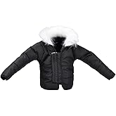 E-TING Santa Clothing Christmas Accessories for elf Doll (Black Down Coat)