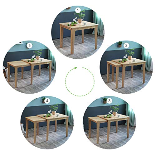 Livinia Sliding Extension Dining Room Table, 35" to 59" Expandable