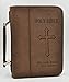 Custom Bible Cover | Holy Bible Cover with Cross | Personalized - Dark Brown