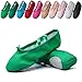 MSMAX Kids Canvas Ballet Shoes Women Ponite Dancing Flats Green 13 M US Little Kid