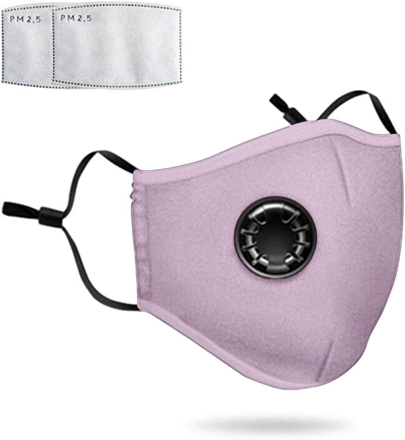 Face mask, Anti PM2.5 Activated Carbon mask Filter face Masks with Breathing Valve for Cycling, Filtered Anti-Pollution Facemask