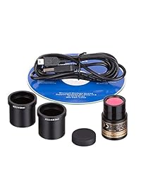 AmScope 5.0 MP USB Still & Live Video Microscopio Imager cámara digital + Kit de calibración