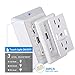 Multi Outlet, POWRUI Wall Mount Outlet Surge Protector with 2 AC Wall Outlet and LED Touch Nightlight and 2 USB Ports (2.4A Total) for Smartphones/Tablets/Appliances, White, ETL Certified
