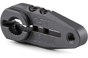 ZMHOBBY Clamping 25T Servo Horn Steering Servo Arm 7075 Aluminum for Futaba NHX Power HD Protek Savox NSDRC RC Crawler Electric Car Buggy Monster Truck (25T 20mm)