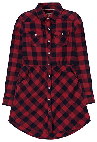 Levi's Girls' Long Sleeve Plaid Dress
