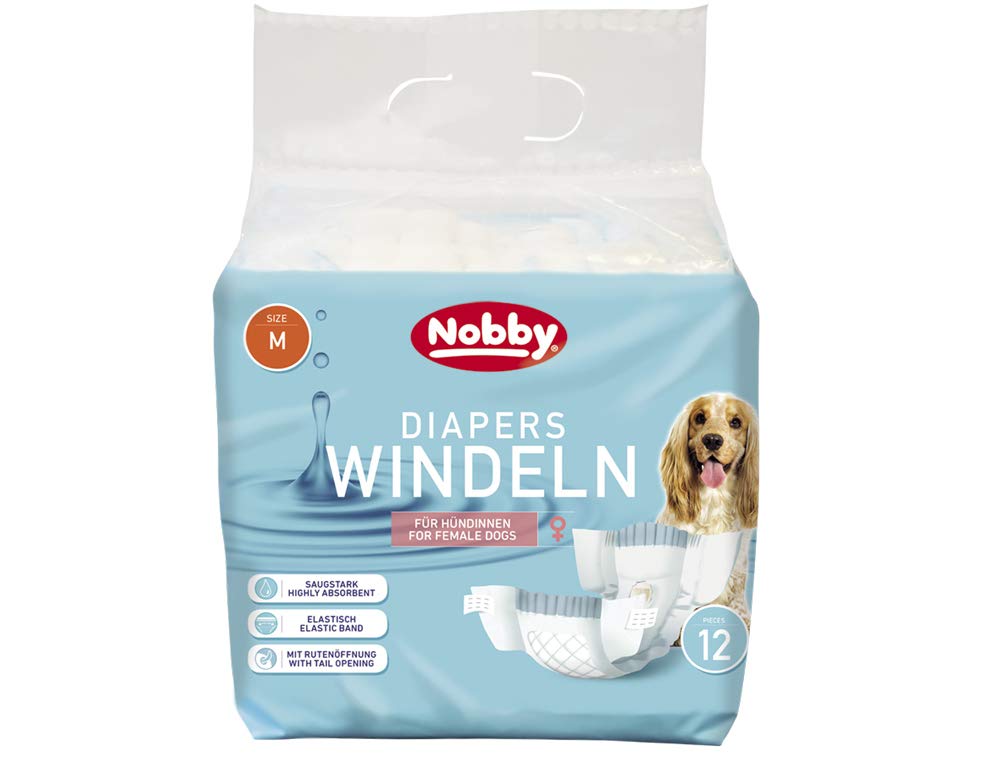 Nobby Nappies for Female Dogs, Pack of 2, M, 32-48 cm