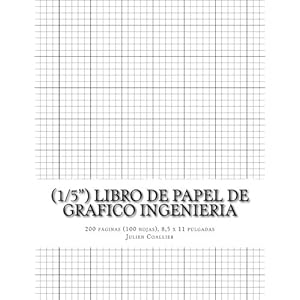 (1/5") Libro de Papel de Grafico Ingenieria: 200 paginas (100 hojas), 8,5 x 11 pulgadas (Spanish Edition)