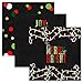 Oh Fun Christmas Wine Label Stickers Set of 9 Holiday Party Decorations - Multi-Use Decals for Festive Ways to Gift - 3 Different Designs - Paper Clever Party