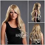 OrangeTag Long Wave Hair Wig, Golden blonde color.