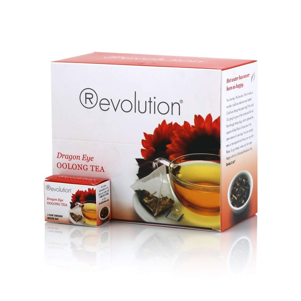 Revolution Tea - Dragon Eye Oolong Tea | Premium Full Leaf Infuser Teabags (30 Bags)