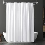 URAQT Shower Curtain 180x180 cm PEVA Waterproof 12 Hooks White