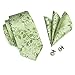 Hi-Tie Men's Casual Jacquard Silk Dress Shirt Button Down Shirts Long-Sleeve Shirt Prom Wedding Regular Fit (GM-N-G1162, Medium)