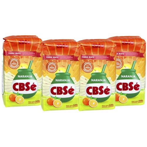 CBSe Yerba Mate 1.1 lb for a Hot or Cold Brew, Fresh and Organic – Orange (4 Pack) at Amazon