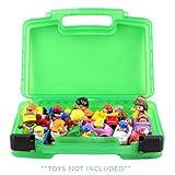 Life Made Better Toy Storage Organizer - Compatible With Little People Mini Figures - Durable Carrying Case- Green
