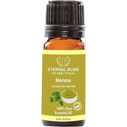 ETERNAL BLISS - THE MAGIC OF AROMA Henna Essential Oil ( Lowsonia inermis), (100% PURE - UNDILUTED) Therapeutic Grade 