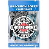 Independent Skateboard Hardware 1" Phillips Blue/Black Mounting Bolts with Tool