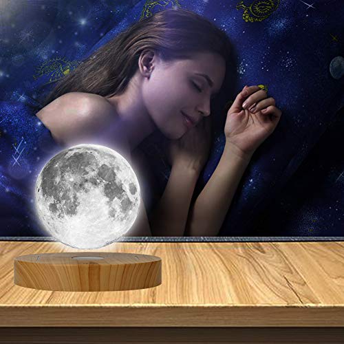 KFISI Moon Lamp 3D Printing Magnetic Levitation Moon Light Lamps with 360 Auto Rotating and 4 Working Light Modes - for… - Image 5
