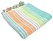 Striped Colorful Turkish Towels in Orange, Purple, Aqua, Navy & Lime, InfuseZen Peshtemal Towels for Bath, Beach, Pool Spa, Yoga, Gym, 100% Cotton Thin & Absorbent Towel, Large Hammam Towels (Mint)