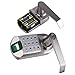 Fingerprint Door Lock, ARDWOLF A1 Keyless Biometric Keypad Door Locks with Reversible Lever and Automatic Locking, No Drills Needed - Satin Nickel, Provide with USA Local Repair Service