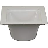 PROFLO PF42855 12" X 12" PVC Floor Sink - Less Grid - White