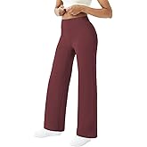 FireSwan Wide Leg Yoga Pants Women Stretch Dress Lounge Pants with Pockets High Waisted Loose Casual Trousers