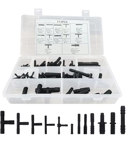 Carleef 60PCS Spring Hose Clamp Assortment Kit,6 Size Spring