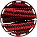DailyShoes Round Hiking Boot Shoelaces Strong Durable Stylish Shoe Laces (Great for Track & Field Shoes) Black Red 54