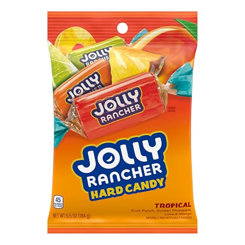 JOLLY RANCHER TROPICAL FRUIT FLAVORED HARD CANDY BAG, 6.5 OZ