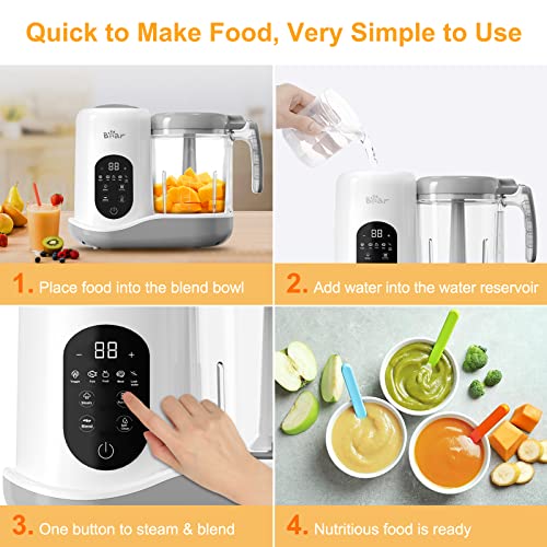 BEAR 2023 Baby Food Maker One Step Baby Food Processor Steamer Puree