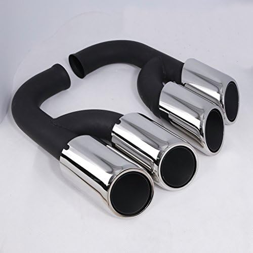 Liquor Silver Stainless Steel Exhaust Tail Tip End Long Pipe for Porsche Cayenne V6
