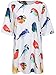 ROMWE Women's Summer Cute Birds Print Short Sleeve Loose Tunic Top Dress
