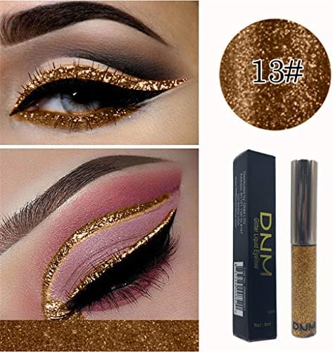 Valentine's Best Gifts for Women!!! Jumberri Colorful Makeup Glitter Sequins Liquid Eyeshadow Waterproof Long Lasting Shimmer Pearlescent Eyeliner Cosmetic