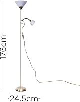 MiniSun Modern Antique Brass 2 Way Floor Lamp Mother Father Child view 2