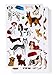 BLUE PANDA Dog Sticker Sheets (36 Sheets, 648 Pieces)