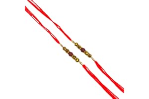 IndiaBigShop Set Of Two Rakhi, Stone & Moti, Thread. Rakhi, Raksha Bandhan Gift For Your Brother, Rakhi In Pair, Rakhi Designer, Vary Color