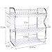 Dish Drying Rack 3-Tier Chrome Dish Drainer Rack Kitchen Storage with Drainboard and Cutlery Cup 16.59.817.7