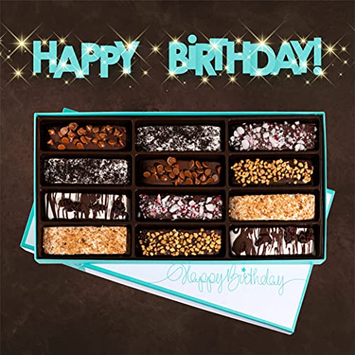 Birthday Chocolate Biscotti Gift Basket for Women & Men