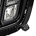 EAX Brand Compatible with 16 17 18 Kia Sorento Replacement for Fog Light LED 4 Eyes Black w Harness Direct Replacement 2016 2017 2018