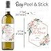 Pink Floral New Mommy Milestone Wine Bottle Gift Labels, 4 Count