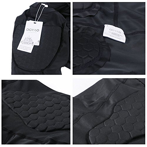 image for DGXINJUN Body Safe Guard Padded Compression Sports Short Sleeve Protec