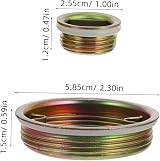 iplusmile 12pcs Iron Oil Drum Caps 200L Barrels Screw-on Seal Bung Covers 6 view 2