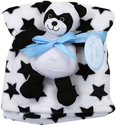 Little Beginnings Panda Bear Stars Blanket Gift Set