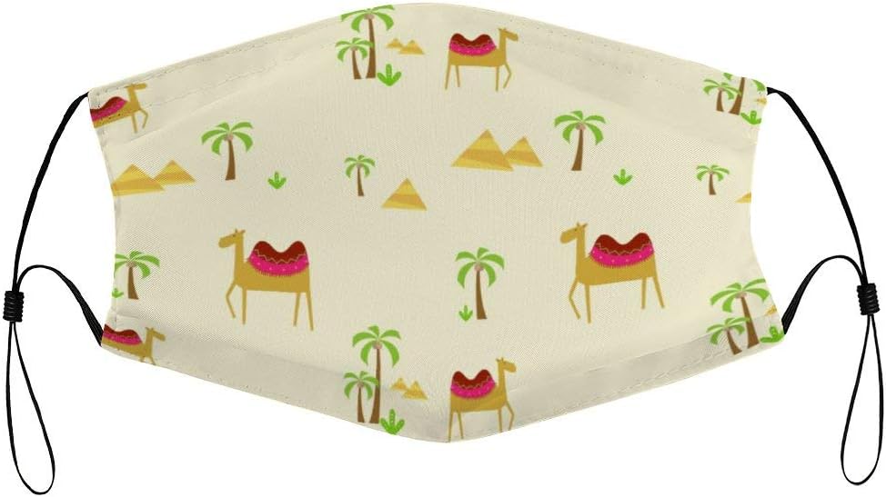 Kids Girls Boys Adjustable Face Protection Washable Reusable Novelty Cute Camel Desert Face Decoration