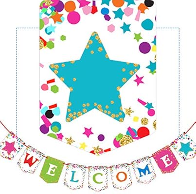 Confetti Pennants Welcome Bulletin Board Decoration Classroom